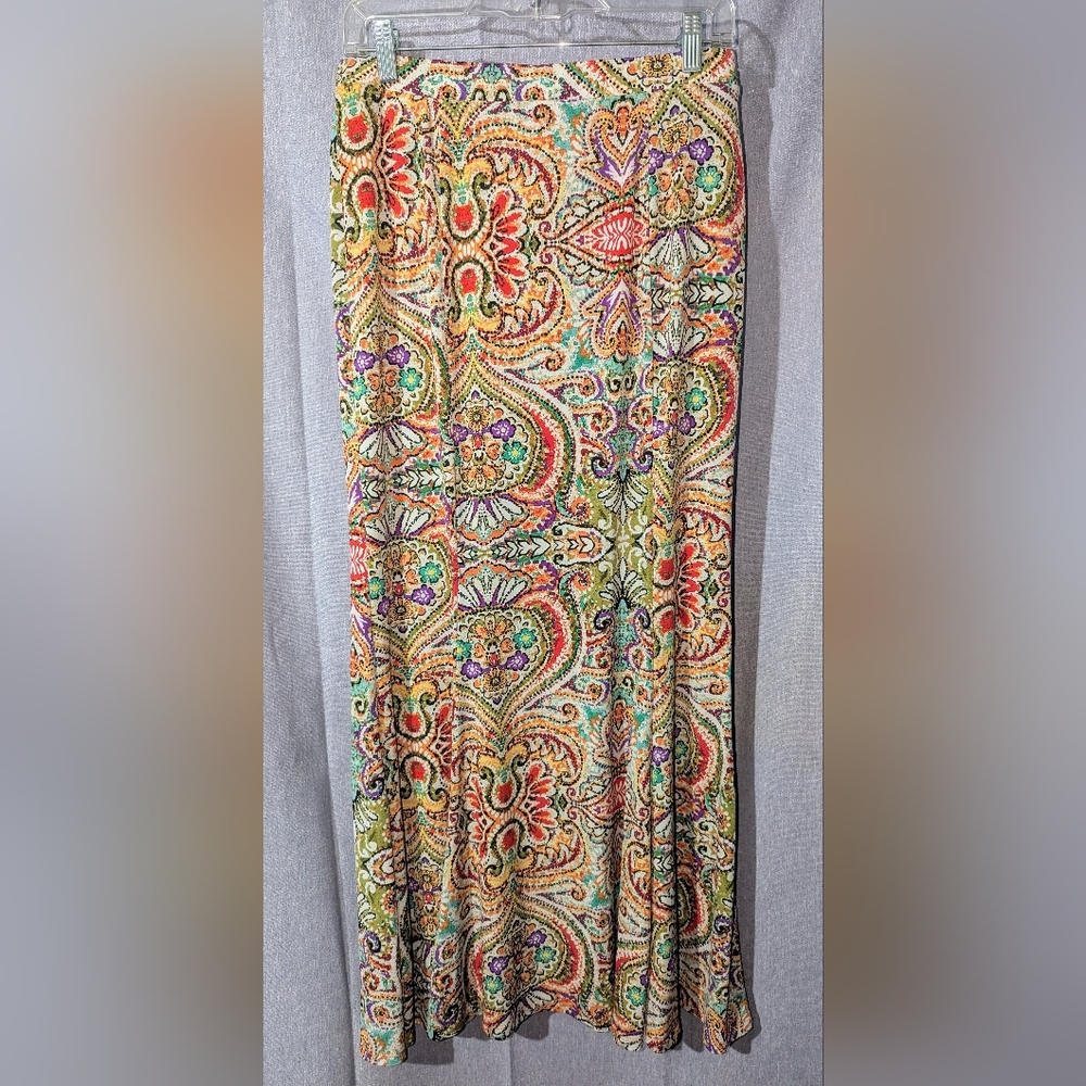 Vibrant Paisley A-Line Skirt